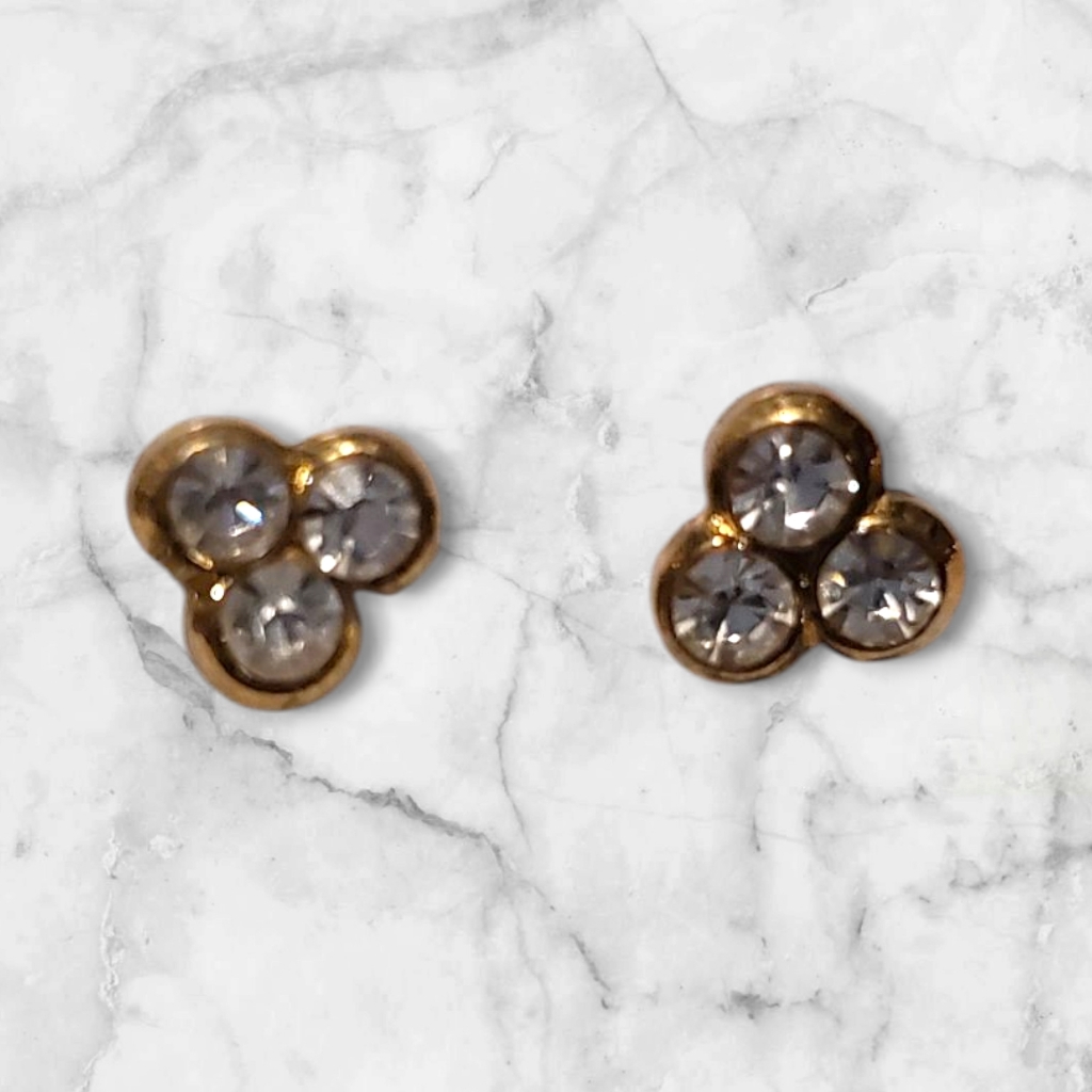 Gold And Silver Stud Earrings 15$